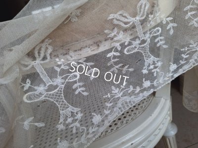 画像2: アンティークノルマンディレースベッドスプレッド