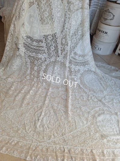 画像12: アンティークノルマンディレースベッドスプレッド