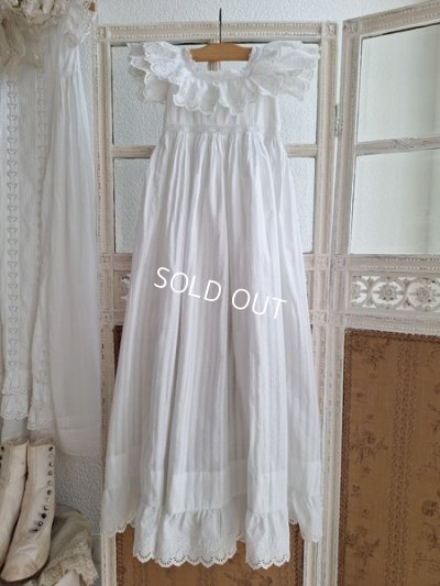 画像2: アンティーク洗礼式用ベビードレス