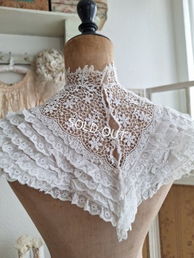 画像10: アンティークレース付け襟