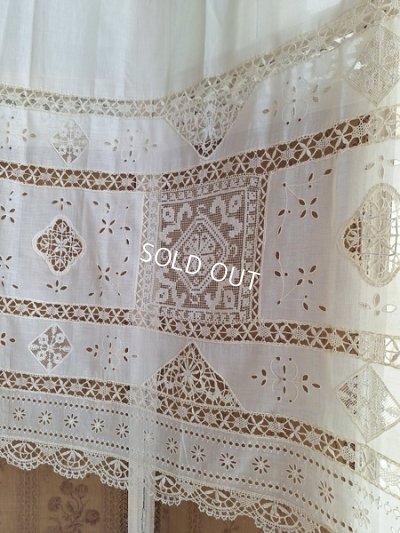 画像2: アンティークレースカーテン