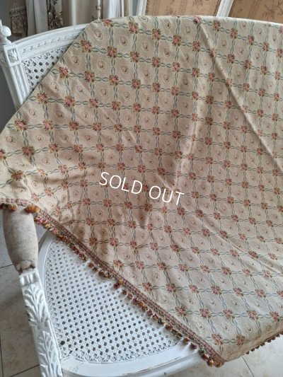 画像6: アンティーク花かご柄フレンチカーテン