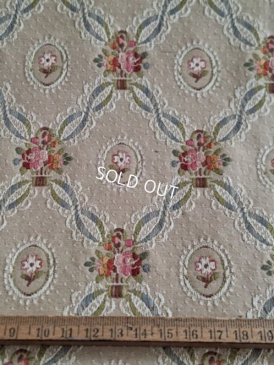 画像7: アンティーク花かご柄フレンチカーテン