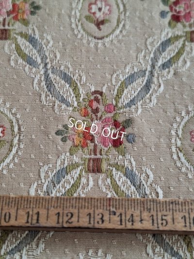 画像8: アンティーク花かご柄フレンチカーテン