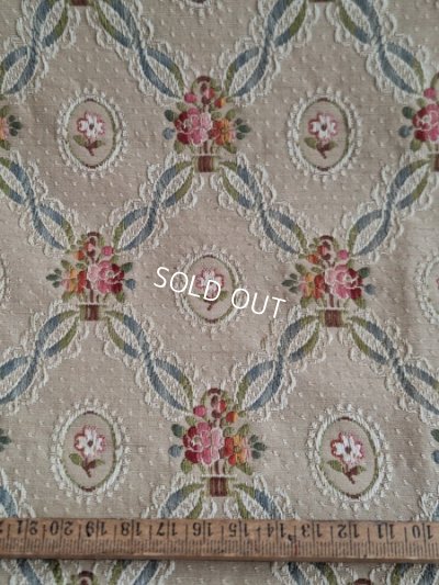 画像20: アンティーク花かご柄フレンチカーテン