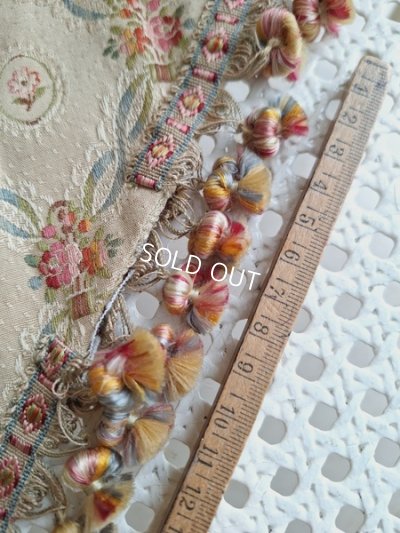 画像45: アンティーク花かご柄フレンチカーテン