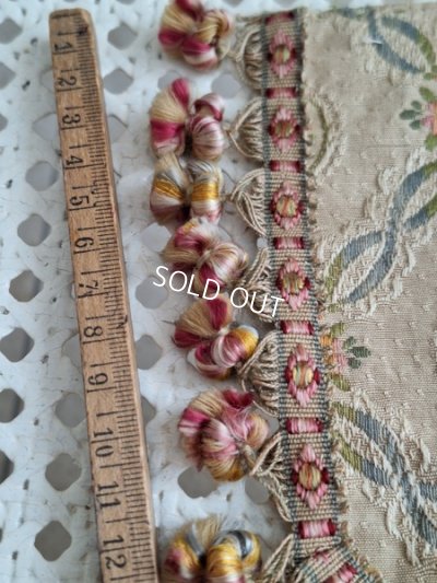 画像49: アンティーク花かご柄フレンチカーテン