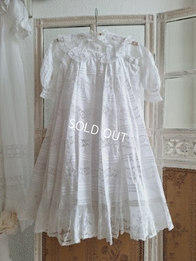 画像3: アンティークレースベビードレス