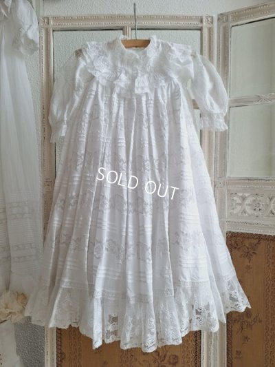 画像2: アンティークレースベビードレス