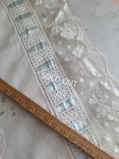 画像10: アンティークリボン装飾レースクロス