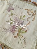 アンティークライラック柄刺繍クロス