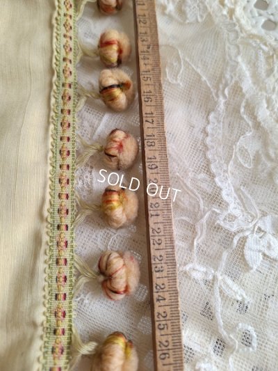 画像10: アンティークライラック柄刺繍クロス