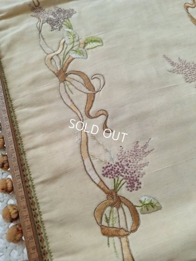 画像4: アンティークライラック柄刺繍クロス