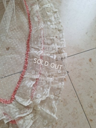 画像12: リボン装飾アンティークレースカーテン