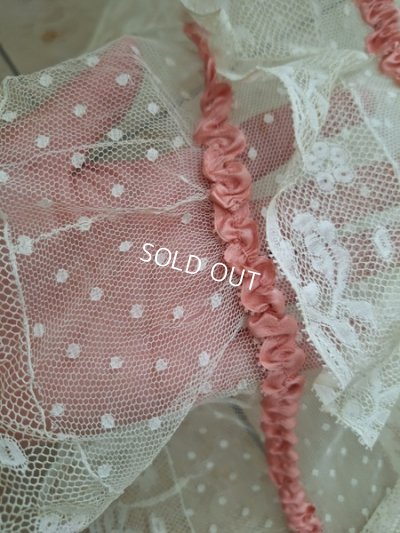 画像18: リボン装飾アンティークレースカーテン