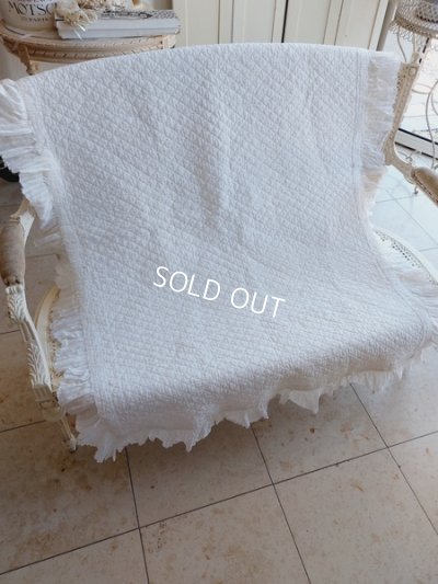 画像2: アンティークフレンチ白いキルト