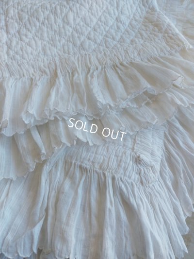 画像4: アンティークフレンチ白いキルト