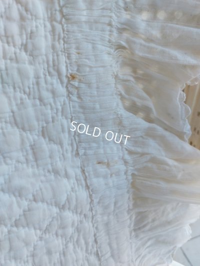 画像14: アンティークフレンチ白いキルト