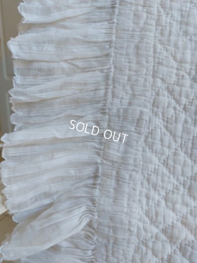 画像5: アンティークフレンチ白いキルト