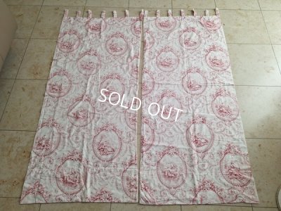 画像35: アンティークトワルドジュイペアカーテン150×68