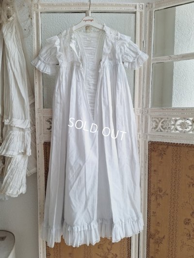 画像11: アンティークレース洗礼式ベビードレス