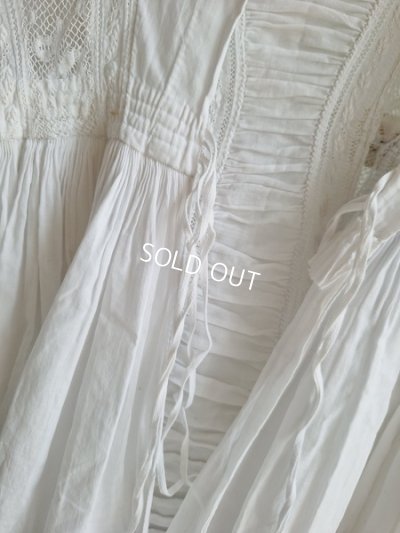 画像13: アンティークレース洗礼式ベビードレス