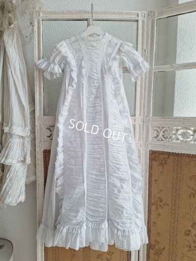 画像2: アンティークレース洗礼式ベビードレス