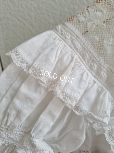 画像17: アンティークレース洗礼式ベビードレス