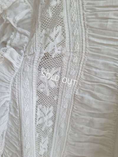 画像5: アンティークレース洗礼式ベビードレス