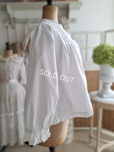 画像3: アンティークコットンリネンブラウス