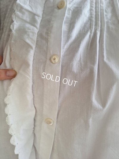 画像9: アンティークコットンリネンブラウス