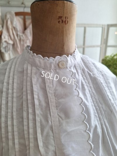 画像13: アンティークコットンリネンブラウス