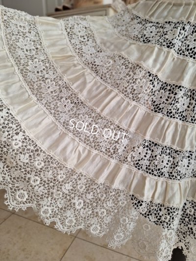画像9: アンティークレースベビーケープ