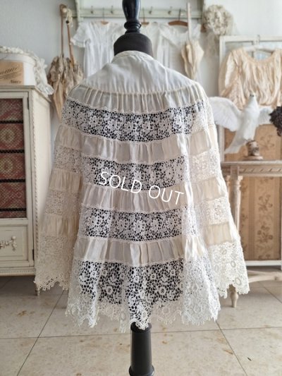 画像12: アンティークレースベビーケープ