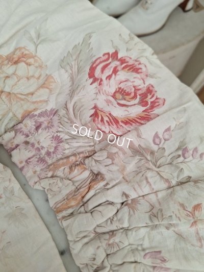 画像3: アンティーク花柄カーテン