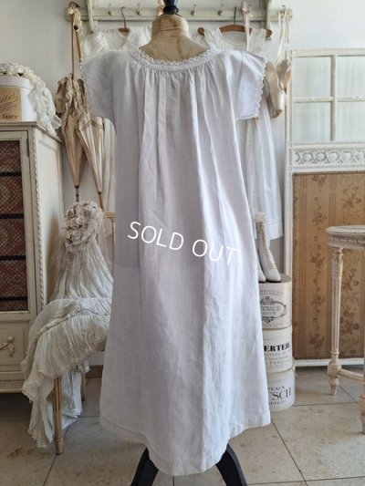 画像12: アンティークリネンナイトドレス