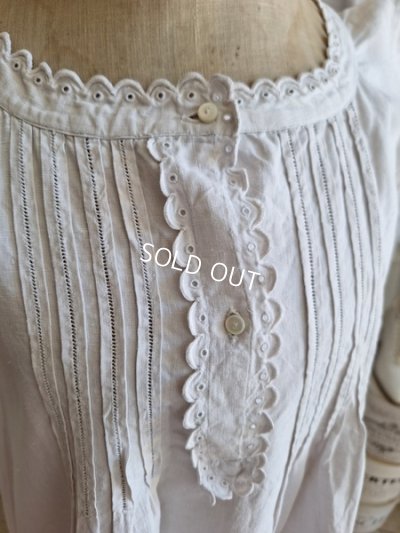 画像2: アンティークリネンナイトドレス