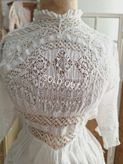 画像2: エドワ―ディアン期レースドレス