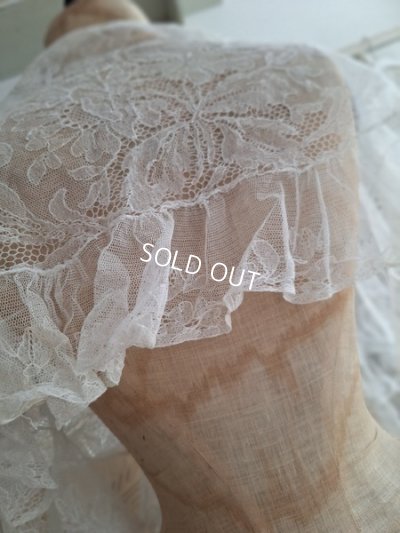 画像19: アンティークレースフリルストール