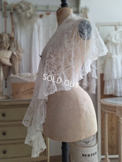 画像18: アンティークレースフリルストール