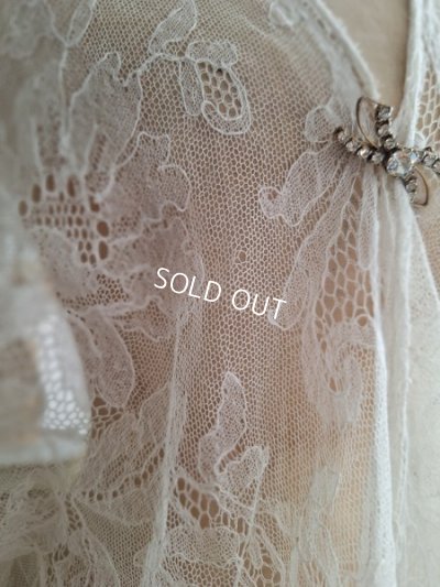 画像20: アンティークレースフリルストール
