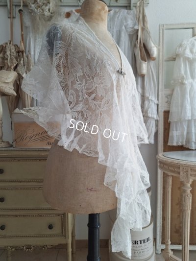 画像13: アンティークレースフリルストール