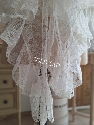 画像15: アンティークレースフリルストール