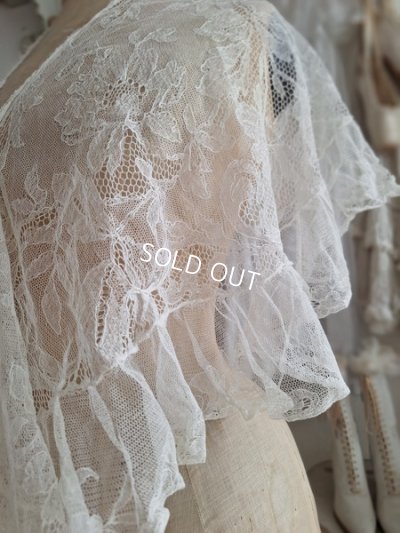 画像16: アンティークレースフリルストール