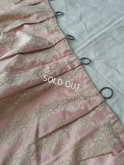 画像12: アンティークレースパターン花柄カーテンA