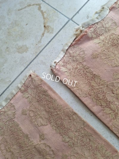 画像14: アンティークレースパターン花柄ペアカーテンB