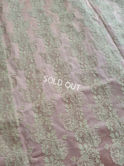 画像10: アンティークレースパターン花柄カーテンC