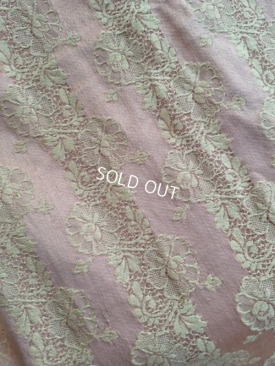 画像10: アンティークレースパターン花柄生地D