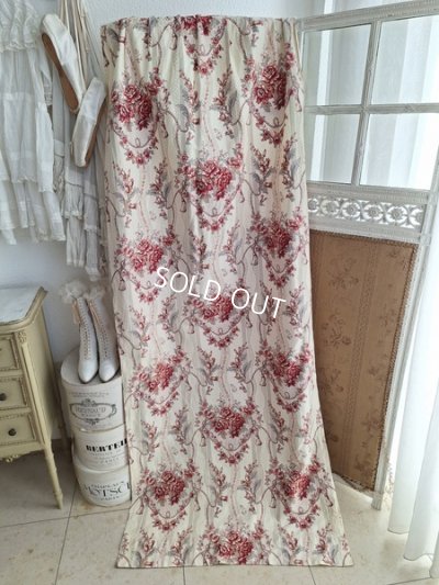 画像3: ローズ柄カーテン