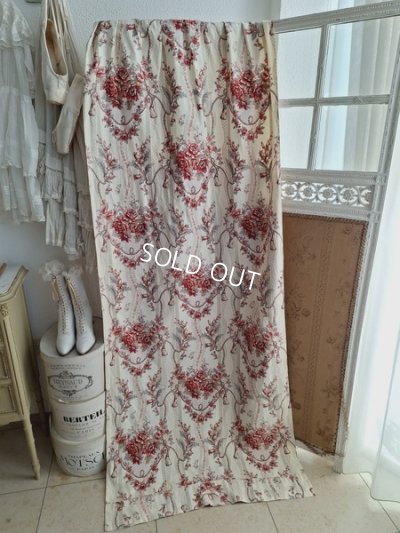 画像11: ローズ柄カーテン